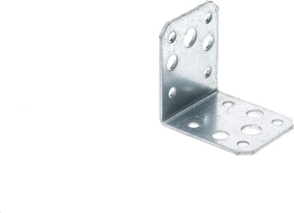 Brackit 10pc Galvanised Steel Angle Brackets 50 x 50 x 40mm + 40 Screws