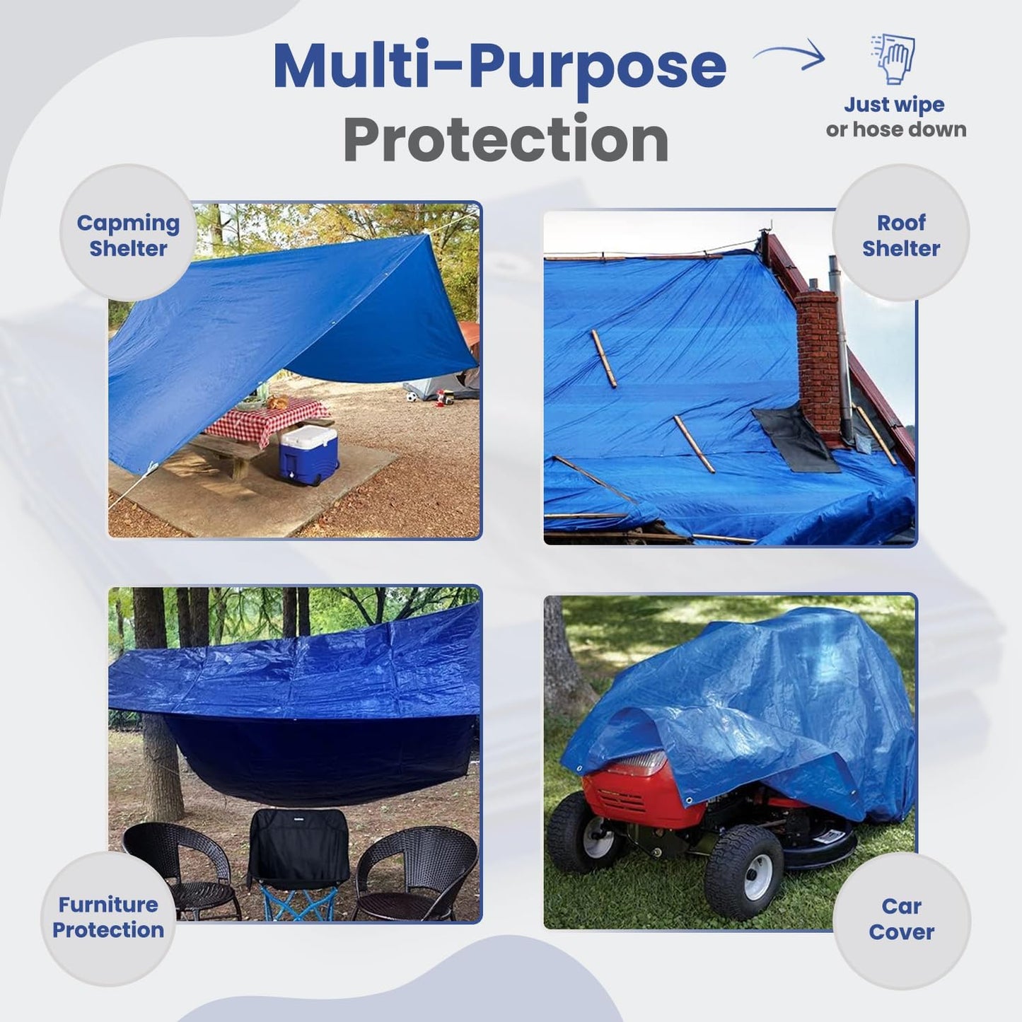 1.5m x 6m Heavy Duty PE Tarpaulin